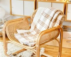 Gravity Blanket Sherpa Weighted Blanket, 10 Lbs Light Grey Plaid 48" X 66", The Original Weighted Blanket For Sleep, Brushed Flannel Sherpa Blanket, Cotton Made Breathable Throw Blanket -Electric Blankets Sales Store 51UrfPPIMvL. AC