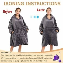 Blanket Hoodie Sweatshirt, Wearable Blanket Oversized Sherpa With Sleeves And Giant Pocket, Cozy Hoodie Warm For Adult Kids White 20 Blanket Hoodie Sweatshirt, Wearable Blanket Oversized Sherpa With Sleeves And Giant Pocket, Cozy Hoodie Warm For Adult Kids White -Electric Blankets Sales Store 51V6jJMNLiL