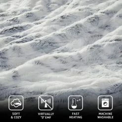 Beautyrest Zuri Reversible Faux Fur To Mink Electric Blanket, Auto Shut Off, Virtually Zero EMF, Multi Heat Setting, UL Certified, Machine Washable, Grey/Blue Throw 50x70 19 Beautyrest Zuri Reversible Faux Fur To Mink Electric Blanket, Auto Shut Off, Virtually Zero EMF, Multi Heat Setting, UL Certified, Machine Washable, Grey/Blue Throw 50x70 -Electric Blankets Sales Store 51VQgqnsW8L