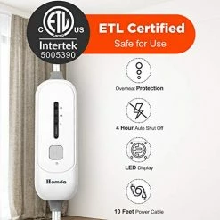 Homde Heated Blanket Electric Throw 50’’ X 60’’ Flannel Heated Blanket With Fast Heating Levels & 4 Hours Auto-Off, ETL Certification, Overheating Protection, Machine Washable (Red & White) -Electric Blankets Sales Store 51VXenubHUL