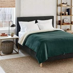 Eddie Bauer | Signature Reversible Fleece/Sherpa Electric Heated Blanket With Safe & Warm Low-Voltage Technology, Twin, Redwood -Electric Blankets Sales Store 51VfAEqOkfL. AC 2