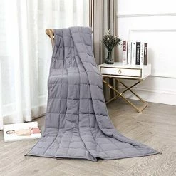 AN Adult Weighted Blankets (15 Lbs, 60” X 80”, Queen Size, Light Grey), Organic Heavy Blanket With Glass Beads 11 AN Adult Weighted Blankets (15 Lbs, 60” X 80”, Queen Size, Light Grey), Organic Heavy Blanket With Glass Beads -Electric Blankets Sales Store 51VpyJKjI L. AC