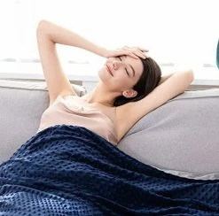 Anjee Weighted Blanket For Adult With Removable Duvet Cover, 60x80 Inches Queen Size 20lbs Heavy Blanket Warm Cozy Throw And Soft Minky Cover, Heating & Cooling Dual Used, Brown 60x80-20 Pounds -Electric Blankets Sales Store 51VqLXrPkBL. AC