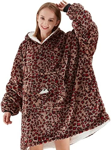 OCTROT Wearable Blanket Hoodie, Fuzzy Soft Sherpa Oversized Blanket Sweatshirts For Women Men, Large Warm Cozy Plush Fleece Hooded Blankets Sweater With Giant Front Pocket For Adults Teens(Dairy Cow) 14 OCTROT Wearable Blanket Hoodie, Fuzzy Soft Sherpa Oversized Blanket Sweatshirts For Women Men, Large Warm Cozy Plush Fleece Hooded Blankets Sweater With Giant Front Pocket For Adults Teens(Dairy Cow) - Image 12