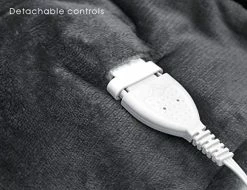 MARQUESS Heated Blanket Throw,Flannel Sherpa Washable And Comfortable Electric Blanket With 10 Heat Settings, Safety 10 Hours Auto-Off &Dual Temperature Dual Control By One Blanket(King, Grey) -Electric Blankets Sales Store 51WIXUhlQTL