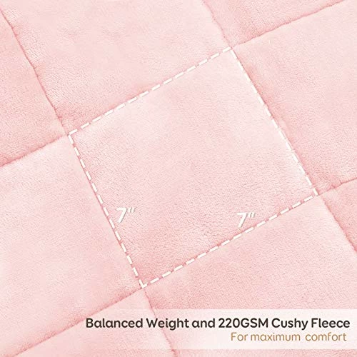 Coolplus Sherpa Weighted Blanket 15 Lbs, Soft Fleece And Sherpa Dual Sided Heavy Blankets For Adult, Plush Warm Throw For Twin Size Bed, 48 X 72 Inch, Pink 5 Coolplus Sherpa Weighted Blanket 15 Lbs, Soft Fleece And Sherpa Dual Sided Heavy Blankets For Adult, Plush Warm Throw For Twin Size Bed, 48 X 72 Inch, Pink - Image 3