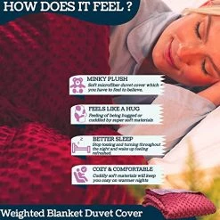 Aviano Premium Soft Weighted Blanket Cover 48x72 - 8-Knot Microfiber Duvet Cover For Weighted Blanket Twin Size Bed | Fits 48 X 72 Inch Heavy Blanket - Burgundy (Cover ONLY) -Electric Blankets Sales Store 51WWdSg5u1L