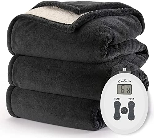 Sunbeam Royal Luxe Sherpa Night Fog Heated Blanket - King 10 Sunbeam Royal Luxe Sherpa Night Fog Heated Blanket - King - Image 8