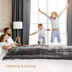 Sivio Sherpa Fleece Weighted Blanket For Adult, 15 Lbs Heavy Fuzzy Throw Blanket With Soft Plush Flannel, Reversible Full-Size Super Soft Extra Warm Cozy Fluffy Blanket, 60 X 80 Inches, Grey Dual Sided Navy Blue -Electric Blankets Sales Store 51X7hJpq5RL