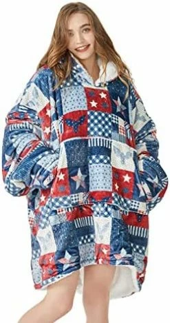 Homemate Wearable Blanket Hoodie, Cute And Funny Patterns Oversized Hoodie Sweatshirt Blanket For Adults Women Men，Cozy，Warm，Fuzzy Hoodie Blanket Leopard -Electric Blankets Sales Store 51XfhSCejIL. AC