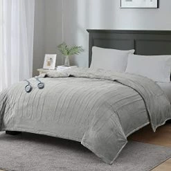 MP2 Electric Blanket King Size With Dual Control, Micro Plush Heated Blankets | Machine Washable With 20 Heating Levels & 10 Hours Shut Off, UL Certified | 90x100 Inch, Ivory [Advanced] -Electric Blankets Sales Store 51Xis1v6BL. AC