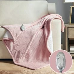 Hyde Lane Sherpa Electric Throw Blanket | Premium Snow Leopard 60x70 Oversized Plush Heating Blanket | Extra Cozy & Soft | 3 Heat Settings | Auto-Shutoff | Machine Washable -Electric Blankets Sales Store 51Z0PjbIihL. AC