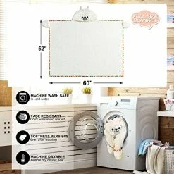 Happy Fuel Llama Alpaca Wearable Hooded Blanket For Adults – Fuzzy Super Soft Warm Cozy Plush Flannel Fleece & Sherpa Hoodie Throw Cloak Wrap - Llama Gifts For Women Adults Girls And Kids Cream -Electric Blankets Sales Store 51Zh6XUCUHL