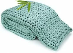 Knitted Weighted Blanket 15 Lbs, Cottonblue Handmade Chunky Knit Bamboo Cooling Weighted Blanket Full Twin 15 Pounds Blanket For Sleep Or Home Décor, Gifts Idea, 48"x72", All- Season Blanket Green 15 Knitted Weighted Blanket 15 Lbs, Cottonblue Handmade Chunky Knit Bamboo Cooling Weighted Blanket Full Twin 15 Pounds Blanket For Sleep Or Home Décor, Gifts Idea, 48"x72", All- Season Blanket Green -Electric Blankets Sales Store 51ZhfPNlpgL. AC 1