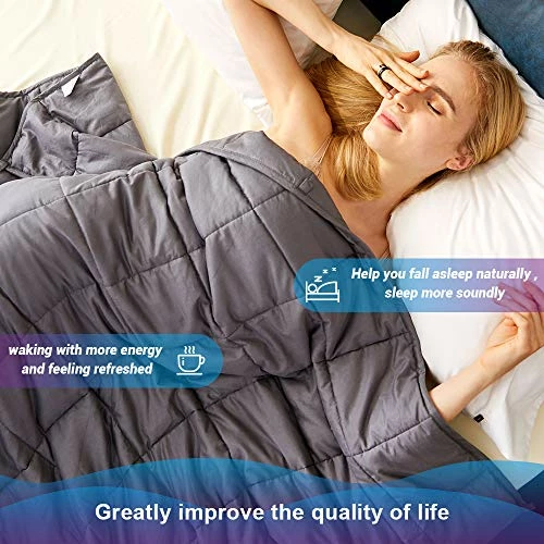 Dornroscn Adults Weighted Blanket | 88''x104''-30lbs, King Size | Soft Heavy Blanket For Great All-Natural Sleep| 100% Breathable Fabric With Premium Glass Beads | Dark Grey 5 Dornroscn Adults Weighted Blanket | 88''x104''-30lbs, King Size | Soft Heavy Blanket For Great All-Natural Sleep| 100% Breathable Fabric With Premium Glass Beads | Dark Grey - Image 3