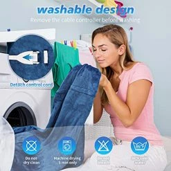 Heated Blanket, MSDUNOVR Electric Blanket Machine Washable, Extremely Soft And Comfortable Heating Blanket With 6 Heating Levels1-8 Hours Timer Auto-Off Overheating Protection (Dark Blue, 50"X60") 9 Heated Blanket, MSDUNOVR Electric Blanket Machine Washable, Extremely Soft And Comfortable Heating Blanket With 6 Heating Levels1-8 Hours Timer Auto-Off Overheating Protection (Dark Blue, 50"X60") -Electric Blankets Sales Store 51aUWO9UeFL