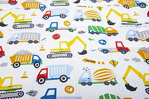 BEDCOLOR Weighted Blanket Heavy Blanket (Excavator, 36×48 Inches-5 Lbs) 3 BEDCOLOR Weighted Blanket Heavy Blanket (Excavator, 36×48 Inches-5 Lbs)