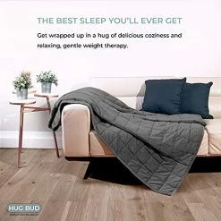 Hug Bud Weighted Blanket - 80" X 87" - 35-lbs - No Cover Required - Fits Queen/King Size Bed - For 180-230-lb Adult - Silky Minky Grey - Premium Glass Beads - Calming Stimulation Sensory Relaxation 20 Hug Bud Weighted Blanket - 80" X 87" - 35-lbs - No Cover Required - Fits Queen/King Size Bed - For 180-230-lb Adult - Silky Minky Grey - Premium Glass Beads - Calming Stimulation Sensory Relaxation -Electric Blankets Sales Store 51b57tFyWSS
