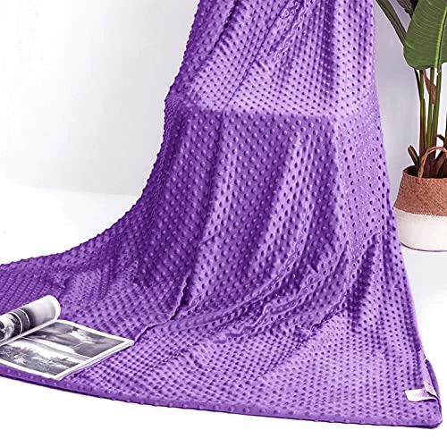 Isilila 48x72 Weighted Blanket Cover, Premium Soft Dot Duvet Cover For Weighted Blanket With 8 Ties(Removable Cover Only) Purple 6 Isilila 48x72 Weighted Blanket Cover, Premium Soft Dot Duvet Cover For Weighted Blanket With 8 Ties(Removable Cover Only) Purple - Image 4