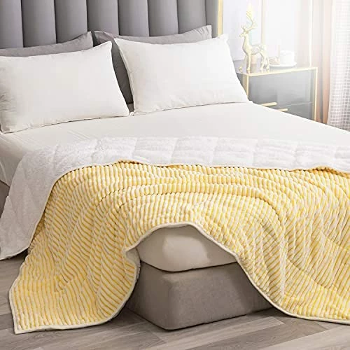 Topblan Weighted Blanket - Soft Sherpa Weighted Blanket 15 Pounds For Men & Women, Super Warm Heavy Fleece Weighted Blanket 48" X 72" , Grey 8 Topblan Weighted Blanket - Soft Sherpa Weighted Blanket 15 Pounds For Men & Women, Super Warm Heavy Fleece Weighted Blanket 48" X 72" , Grey - Image 6