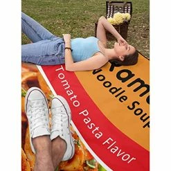 Comforzykets Ramen Noodle Soup Tomato Ramen Noodle Soup Shrip Flavor Throw Blankets Super Soft Fluffy Comfortable Flannel Fleece Cozy Plush Blanket Couch Bed Camping Travel 40“x30 XSmall For Pets -Electric Blankets Sales Store 51bpCdrvt4L