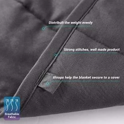 Dornroscn Adults Weighted Blanket | 88''x104''-30lbs, King Size | Soft Heavy Blanket For Great All-Natural Sleep| 100% Breathable Fabric With Premium Glass Beads | Dark Grey 8 Dornroscn Adults Weighted Blanket | 88''x104''-30lbs, King Size | Soft Heavy Blanket For Great All-Natural Sleep| 100% Breathable Fabric With Premium Glass Beads | Dark Grey -Electric Blankets Sales Store 51bzvG5bejL