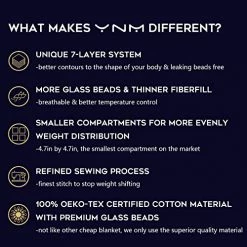 YnM Weighted Blanket — Heavy 100% Oeko-Tex Certified Cotton Material With Premium Glass Beads (Khaki, 48''x72'' 15lbs), Suit For One Person(~140lb) Use On Twin/Full Bed … … 8 YnM Weighted Blanket — Heavy 100% Oeko-Tex Certified Cotton Material With Premium Glass Beads (Khaki, 48''x72'' 15lbs), Suit For One Person(~140lb) Use On Twin/Full Bed … … -Electric Blankets Sales Store 51cQ5ynPqGL