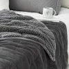 Wemore Sherpa Fleece Weighted Blanket For Adult, 15 Lbs Dual Sided Cozy Fluffy Heavy Blanket, Ultra Fuzzy Throw Blanket With Soft Plush Flannel Top, 60 X 80 Inches Grey On Both Sides