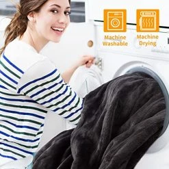 Terficer Large Heated Blanket Full Size, Soft Flannel Electric Blanket With Single Controller, 10 Heating Levels & 8 Hours Auto-Off, Fast Heating & Machine Washable & Dryable, 72" X 84" Heating Blanket, Grey 11 Terficer Large Heated Blanket Full Size, Soft Flannel Electric Blanket With Single Controller, 10 Heating Levels & 8 Hours Auto-Off, Fast Heating & Machine Washable & Dryable, 72" X 84" Heating Blanket, Grey -Electric Blankets Sales Store 51eC50LgB6L