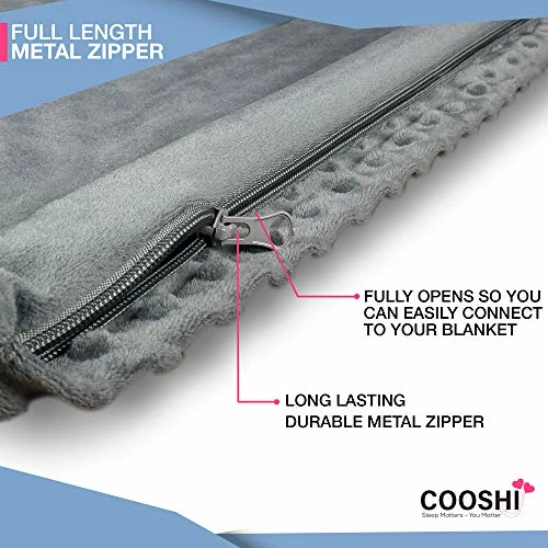 Cooshi Duvet Cover For Weighted Blankets - 60 X 80 - Soft Minky Dot - Grey 4 Cooshi Duvet Cover For Weighted Blankets - 60 X 80 - Soft Minky Dot - Grey - Image 2