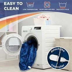 EBlanket Heated Electric Blanket Heating Throw - 50x60, Deep Blue - 3 Heat Levels, 4 Timer Settings, 2 Hours Auto Off, Thermostatic Control, Machine Washable -Electric Blankets Sales Store 51exRlbHRAL