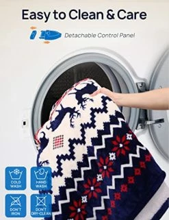 Westinghouse Electric Blanket Heated Throw Blanket, Elk Flannel To Sherpa Heating Blanket, 6 Heating Levels & 2 To 10 Hours Heating Time Settings, 50"x60" -Electric Blankets Sales Store 51f7YmoL9XL