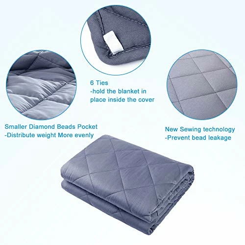 HYPNOSER Weighted Blanket Adult Queen Size (15 Lbs 60"x80") | Diamond Heavy Blanket With Glass Beads 5 HYPNOSER Weighted Blanket Adult Queen Size (15 Lbs 60"x80") | Diamond Heavy Blanket With Glass Beads - Image 3