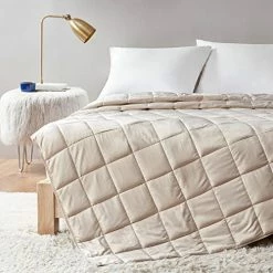 Comfort Spaces Reversible Weighted Blanket Adult-Glass Beads Filling All Season Soft Heavy Wraps-Box Quilted Cozy Warm Bed Cover, 60"x80" / 17lbs, Mink To Microfiber Grey 29 Comfort Spaces Reversible Weighted Blanket Adult-Glass Beads Filling All Season Soft Heavy Wraps-Box Quilted Cozy Warm Bed Cover, 60"x80" / 17lbs, Mink To Microfiber Grey -Electric Blankets Sales Store 51fcjntFoiL. AC