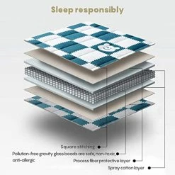 YOUR MOON Heavy Weighted Blankets For Adult 15 Lbs Glass Beads Heavy Blanket Premium 100% Cotton Shell Washable Throw Weighted Blankets For Hot Sleepers (Lake Blue, 60x80 Inches) -Electric Blankets Sales Store 51fhdeKFkbL