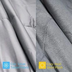 Sualvida Reversible Weighted Blanket King Size (25lbs , 88''x104''), Warm Short Plush And Cool Tencel Fabric Double-Sided Weighted Blanket California King Size For All Season Use -Electric Blankets Sales Store 51fjZlCLqLL