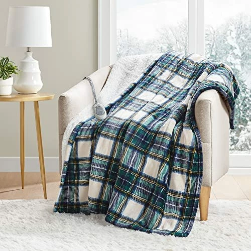 MP2 Plush Sherpa Throw Electric Blanket For Lap W/ 3 Heating Levels & 2 Hours Auto Shut Off, UL Certified EMF Radiation Safe, Machine Washable, 50"x60", Frost Grey 9 MP2 Plush Sherpa Throw Electric Blanket For Lap W/ 3 Heating Levels & 2 Hours Auto Shut Off, UL Certified EMF Radiation Safe, Machine Washable, 50"x60", Frost Grey - Image 7