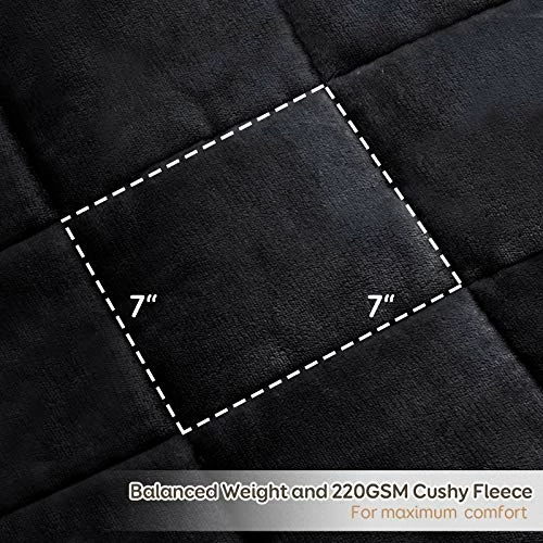 Coolplus Fleece Weighted Blanket 15 Lbs, Soft Sherpa And Plush Fleece Dual Sided Throw For Adult Sleeping, Napping And Snugging, Gift For Friends, 48 X 72 Inch, Black 4 Coolplus Fleece Weighted Blanket 15 Lbs, Soft Sherpa And Plush Fleece Dual Sided Throw For Adult Sleeping, Napping And Snugging, Gift For Friends, 48 X 72 Inch, Black - Image 2