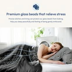 Aimon 2-in-1 Weighted Blanket (60''*80'', 25Lb, Dark Grey, Queen Size) Oeko-TEX Reversible Bamboo Cooling Heavy Blanket, Soft Breathable Blanket With Premium Glass Beads Dark Gray -Electric Blankets Sales Store 51gk2JemQxL