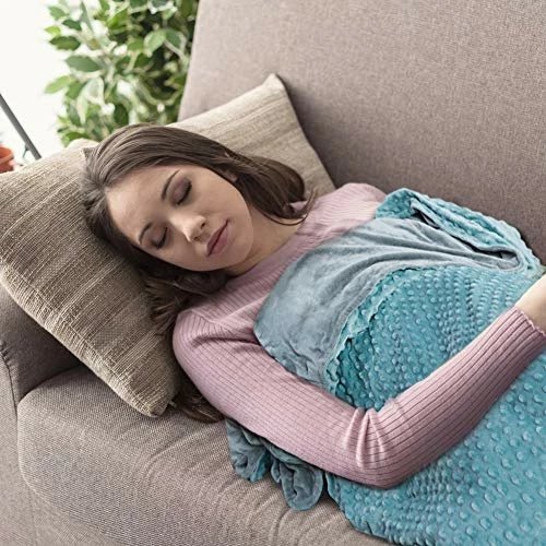 Secura Everyday Luxury Premium Adult Weighted Blanket & Removable Green Minky Cover & 2 Pillowcases (20 Lbs 60 X 80 Queen Size, 100% Cotton Material With Glass Beads) 4 Secura Everyday Luxury Premium Adult Weighted Blanket & Removable Green Minky Cover & 2 Pillowcases (20 Lbs 60 X 80 Queen Size, 100% Cotton Material With Glass Beads) - Image 2