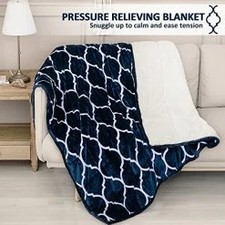 Weighted Blanket 15 Lbs, Sted Weighted Blanket Queen Size, Sherpa Fleece Weighted Blanket For Adult, Dual Sided Soft Heavy Blanket With Premium Glass Beads, Machine Washable, Navy Blue 60"×80" 15 Lbs -Electric Blankets Sales Store 51hnIaOpDwL 1