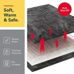Vremi Electric Blanket With Dedicated Foot Warming Pockets - 50” X 60” Flannel Fleece Throw Heated Blanket With 6 Heat Levels, 8 Time Modes, Backlit Remote, And Overheat Protection -Electric Blankets Sales Store 51hsVHv1vTL