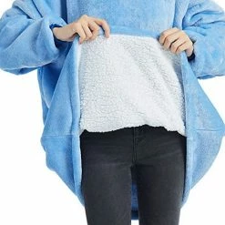 OGU' DEAL Women's Stitch Blanket Hoodie Oversized Wearable Sweatshirt Sherpa TV-Blanket With Sleeves One Size Fits All -Electric Blankets Sales Store 51hsX6rLgkL