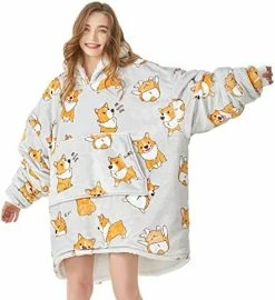Homemate Wearable Blanket Hoodie, Cute And Funny Patterns Oversized Hoodie Sweatshirt Blanket For Adults Women Men，Cozy，Warm，Fuzzy Hoodie Blanket Leopard -Electric Blankets Sales Store 51hweWB56eL. AC