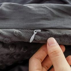 Sleepymoon Duvet Cover Snug Minky Dot Cotton Double Sided For Weighted Blankets (48''x72'') | Adult Kids | Grey | Warm Cool For Hot & Cold Grey Double Sided Minky And Cotton 11 Sleepymoon Duvet Cover Snug Minky Dot Cotton Double Sided For Weighted Blankets (48''x72'') | Adult Kids | Grey | Warm Cool For Hot & Cold Grey Double Sided Minky And Cotton -Electric Blankets Sales Store 51iVAsIor3L