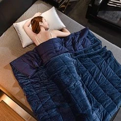 YVONIXII Weighted Blanket For Adult 15lbs Minky Dot Breathable Soft Throw Blanket For All Season,Heavy Blanket With Premium Glass Beads Navy 14 YVONIXII Weighted Blanket For Adult 15lbs Minky Dot Breathable Soft Throw Blanket For All Season,Heavy Blanket With Premium Glass Beads Navy -Electric Blankets Sales Store 51iiw3zjhlL. AC
