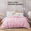 Boseri Weighted Blanket Cover - Cotton Duvet Cover For Kids Or Adult, Removable Duvet Cover For Restful Sleep, Breathable Material For All-Season (Pink, 48"x 72") -Electric Blankets Sales Store 51it3yqLU4S