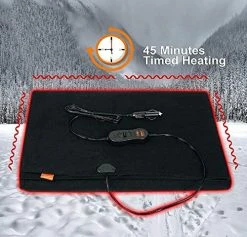 IHealthComfort DC12V Electric Heated Blanket Warm Fleece Travel Throw With Smart High/Low Temp Controller And 45 Mins Auto-Off Timer (57x40inch)(Black) -Electric Blankets Sales Store 51j59EZ5c5L