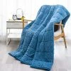 Sherpa Fleece Weighted Blanket 20 Pounds, Wemore Stripe Weighted Blankets For Adult, Dual Sided Soft And Plush Weighted Blanket, Bed Blanket Throw Twin Size 60"X 80" Inches Slate Blue 2 Sherpa Fleece Weighted Blanket 20 Pounds, Wemore Stripe Weighted Blankets For Adult, Dual Sided Soft And Plush Weighted Blanket, Bed Blanket Throw Twin Size 60"X 80" Inches Slate Blue -Electric Blankets Sales Store 51jEuEjximL