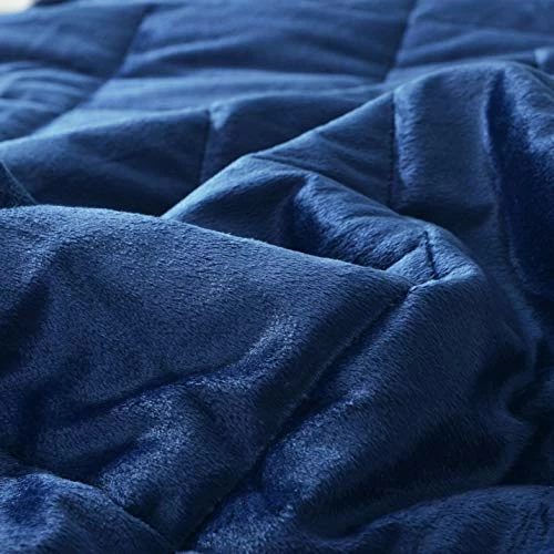 Solid Stitched Oversized Weighted Blanket Micromink Microfiber Throw Comfort Box Stitching Twin Queen King Cal King Calming 15lbs, 20lbs, 25lbs Soft Blanket (King, Chocolate) 6 Solid Stitched Oversized Weighted Blanket Micromink Microfiber Throw Comfort Box Stitching Twin Queen King Cal King Calming 15lbs, 20lbs, 25lbs Soft Blanket (King, Chocolate) - Image 4